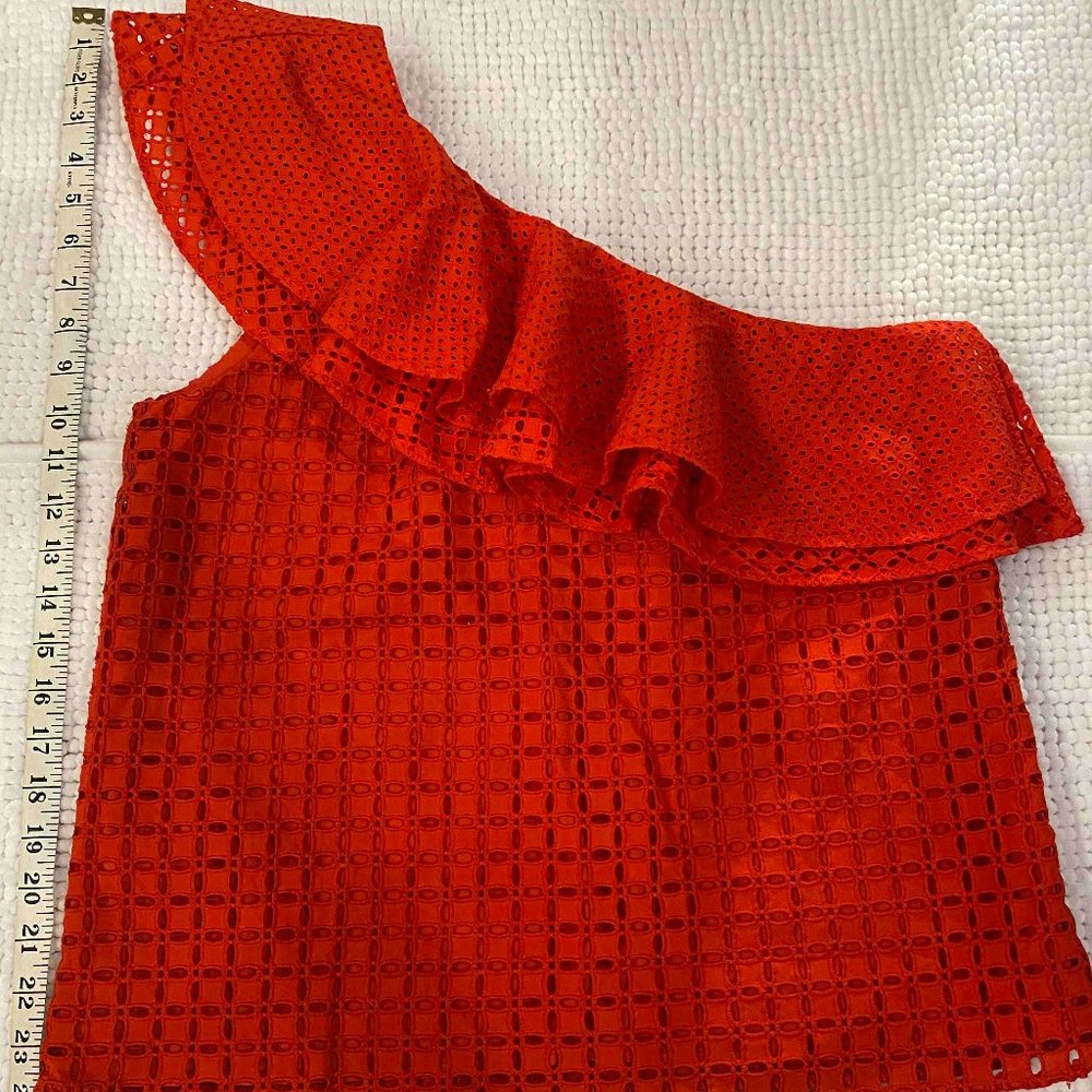 NWOT J.CREW Red Single Shoulder Sleeveless Top